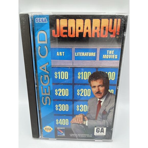 Jeopardy (Sega CD, 1994) Complete CIB, Excellent Disc - Picture 1 of 8